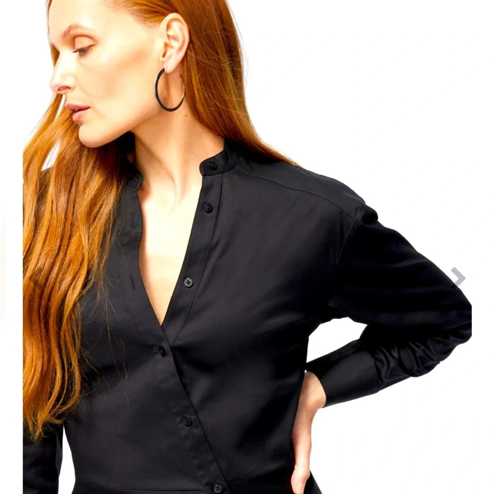Chicos Black Label Poplin Peplum Shirt SOLD OUT - Picture 4 of 4